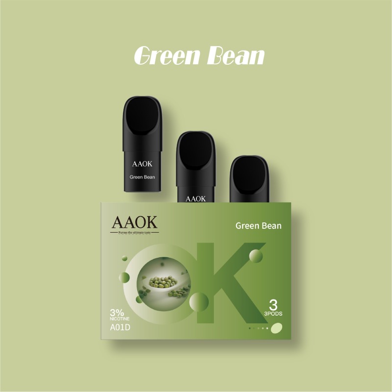 AA0K A01D Green Bean 1.8ml pod about 500 puffs