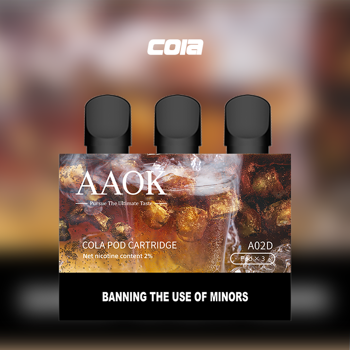 AAOK A02D 冰凉青提 1.8ml 换弹式电子雾化器约500口烟弹