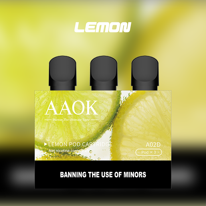 AAOK A02D Lemon Refillable electronic cigarette 1.8ml 500 pods