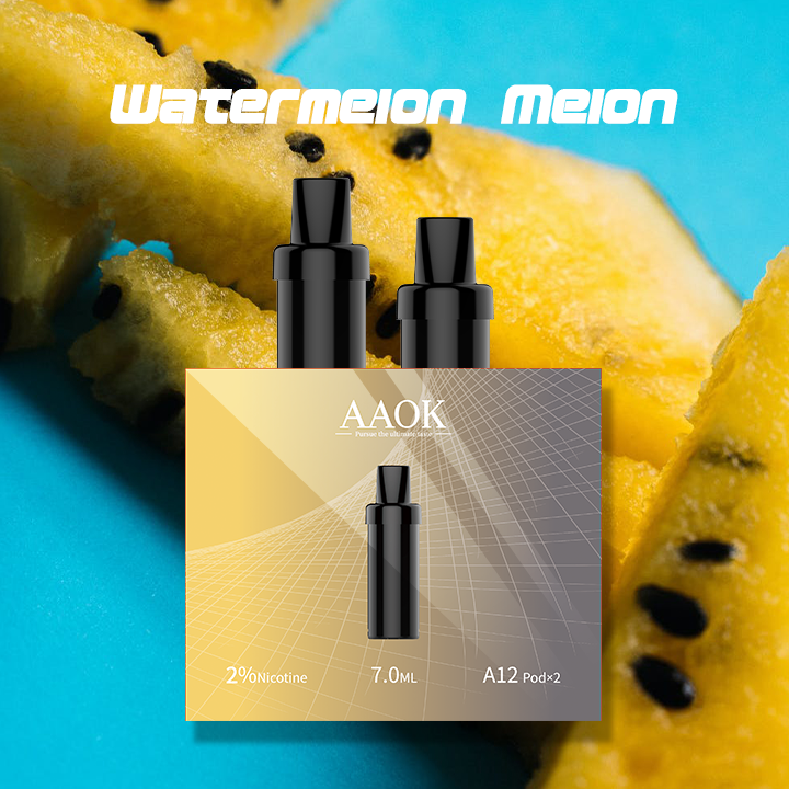 AAOK A12D 菠蘿椰子味可換彈式電子霧化器7ml煙彈