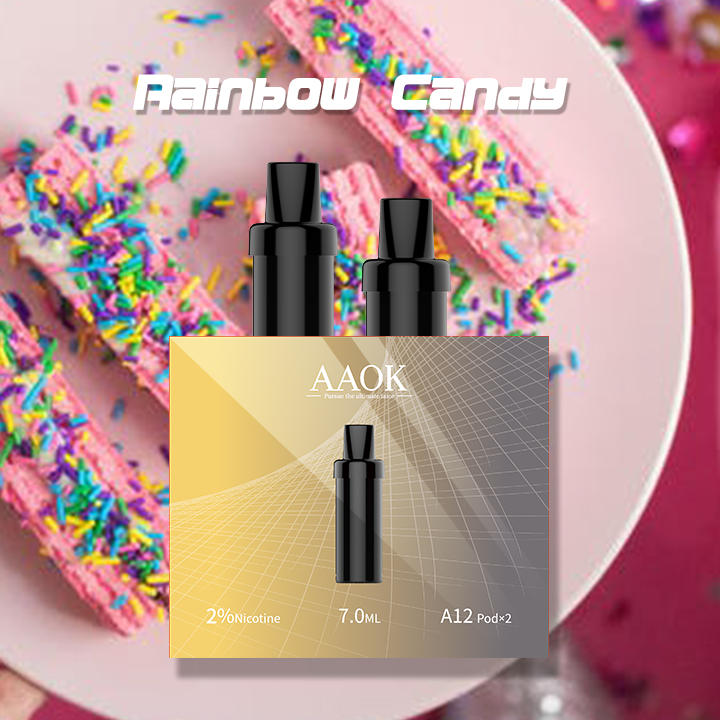 AAOK A12D vape factory Strawberry Ice Cream Refillable electronic cigarette 7ml cartridge
