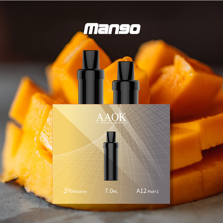 AAOK A12D 菠蘿椰子味可換彈式電子霧化器7ml煙彈