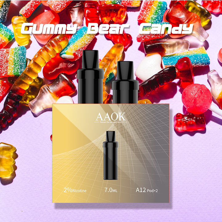 AAOK A12D 菠蘿椰子味可換彈式電子霧化器7ml煙彈