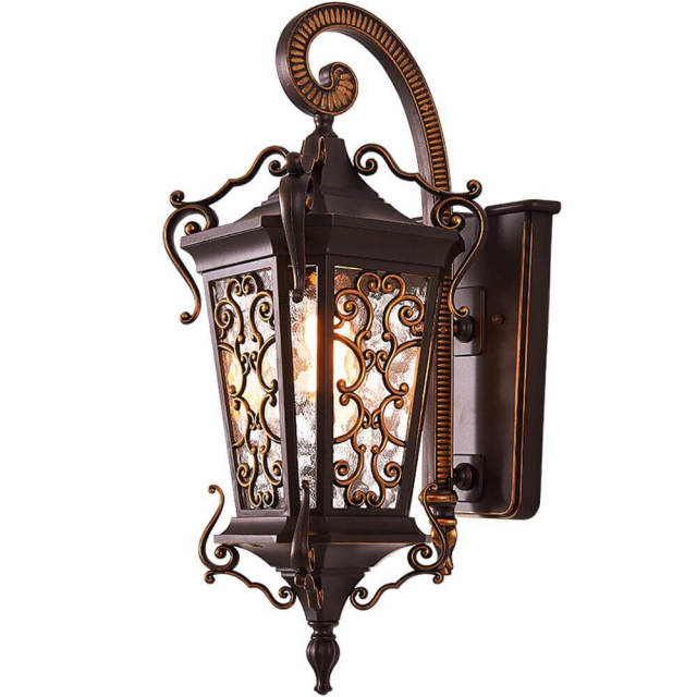 Outdoor Porch Wall Lights 22.8&quot; Retro Waterproof Garden Wall Sconces