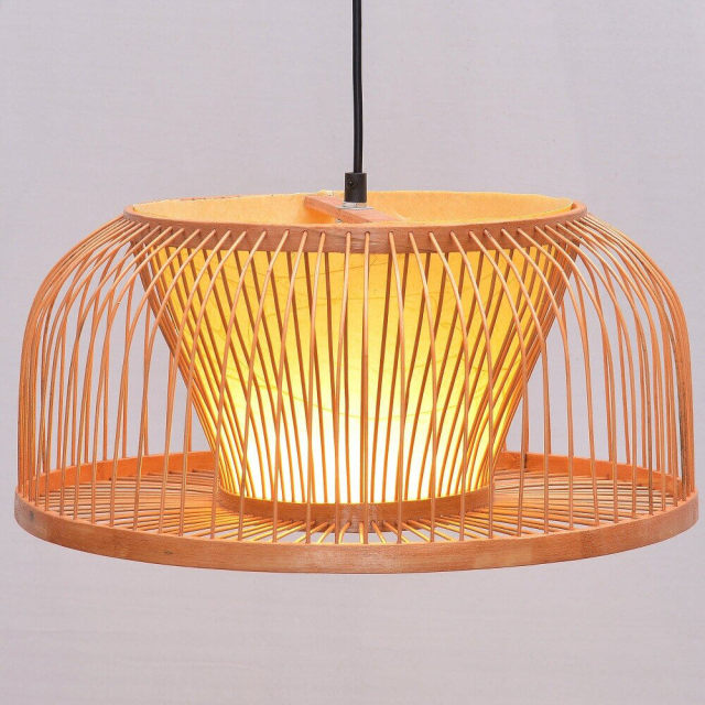 South Asian bamboo Dining Room Pendant Lamp Hand-Made Japanese Restaurant Pendant Lights Country Rustic Hanging Lamps