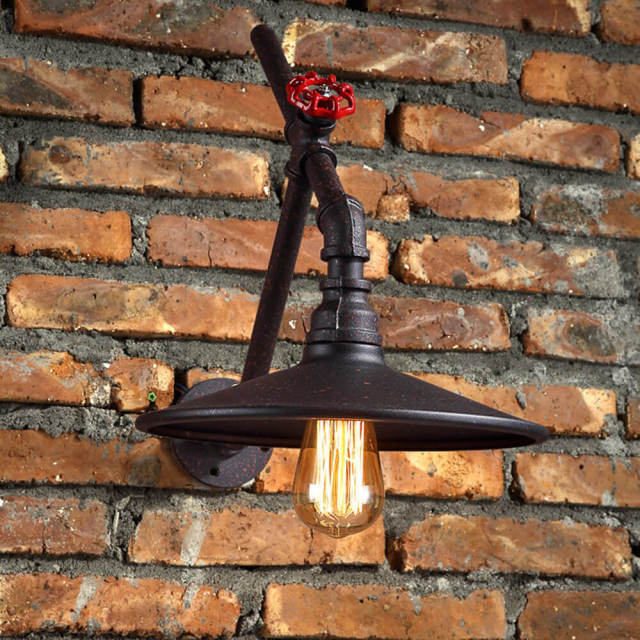 American Antique Metal Bar Counter Wall Lamp Stair Corridor Country Balcony Wall Lamp Industrial project Wall Lighting Fixtures