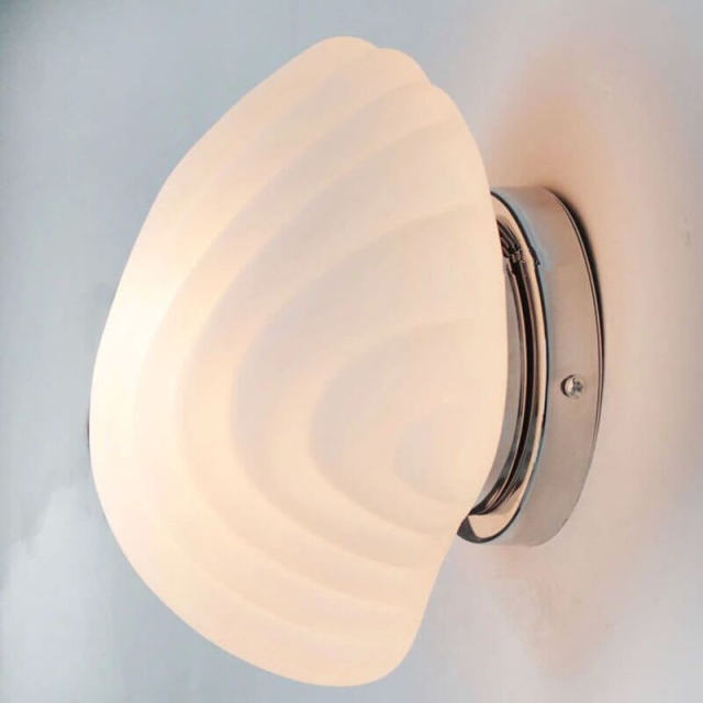 Modern Glass Shell Corridor Wall Lamp simple Bedroom Bedsides Wall Light E27 Balcony Hallway Wall Lighting Fixtures