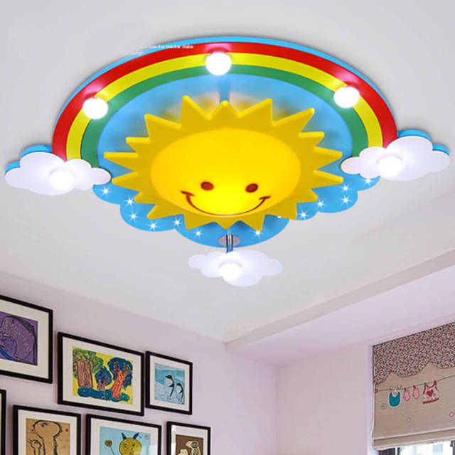 Children Room Ceiling Light Led Ceiling Lamp Cartoon Rainbow Cloud Ceiling Lights Fixtures