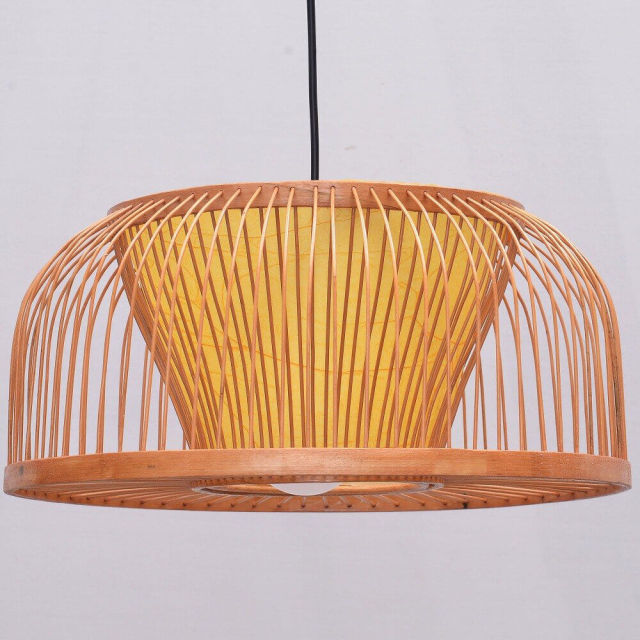 South Asian bamboo Dining Room Pendant Lamp Hand-Made Japanese Restaurant Pendant Lights Country Rustic Hanging Lamps