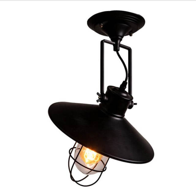 Industrial Vintage Metal Cage Balcony Ceiling Lamps American Country Dining Room Ceiling Light Corridor Hallway Ceiling Lamp