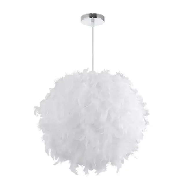 OOVOV Feather Ball Bedroom Pendant Lamp Creative Study Room Pendant Light Kids Room Pendant Lights