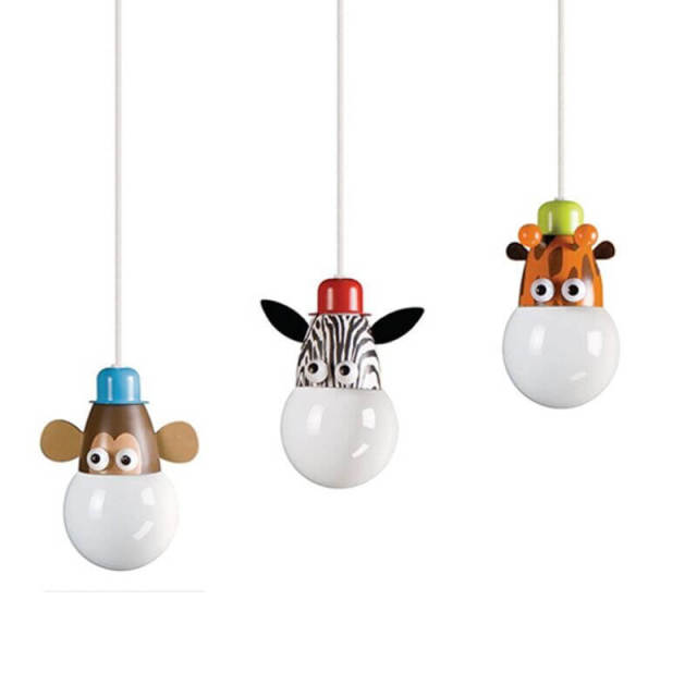 Cartoon Animal Kids Room Pendant Lamp Creative Baby Room Pendant Light Child Bedroom Hallway Pendant Lights