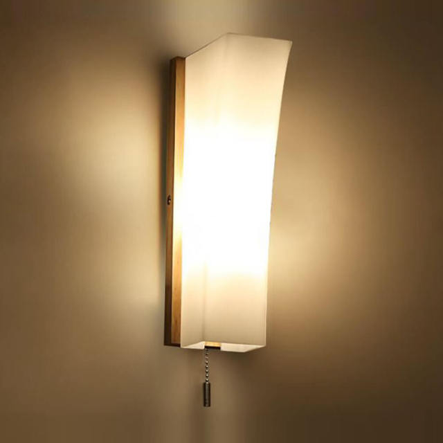 Contracted tatami Wooden Glass Vase Bedroom Bedsides Wall Lamp Bathroom Mirror Front Wall Sconce Corridor Stair Case Wall Lights