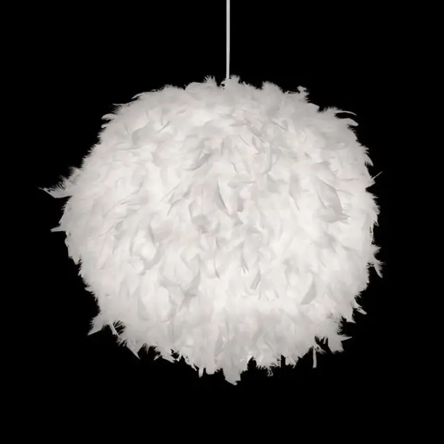 OOVOV Feather Ball Bedroom Pendant Lamp Creative Study Room Pendant Light Kids Room Pendant Lights