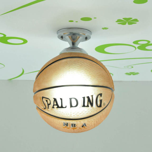 Basketball Glass Shade Ceiling Lighting for Boys Bedroom Children Room