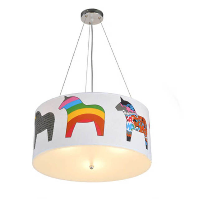 Rainbow Horses Kids Room Pendant Lamps Creative Cartoon Boy Girl Room Baby Room Pendant Light