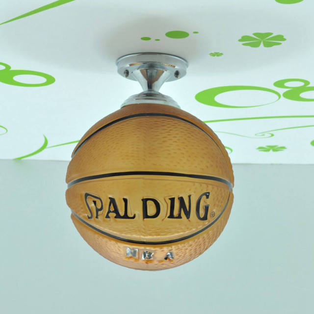 Basketball Glass Shade Ceiling Lighting for Boys Bedroom Children Room