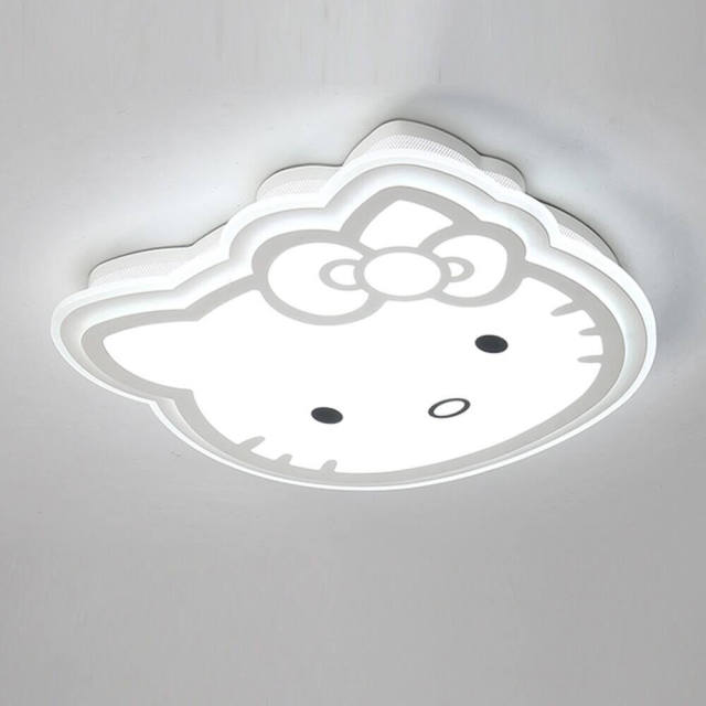 OOVOV Girls Room Cartoon Kitty LED Ceiling Light Creative Baby Room Kids Room Princess Room Cat Ceiling Lamp