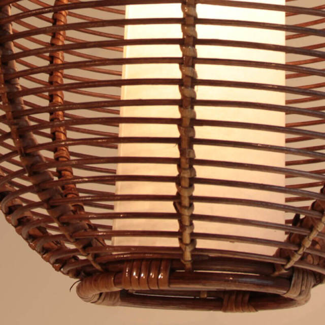 Rattan Pendant Light Southeast Asia Stylish Oval Pendant Lamp Lighting For Restaurant