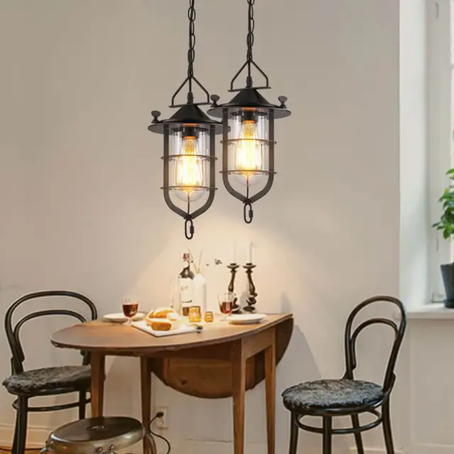 American Country Metal Dock Dining Room Pendant Lamp Restaurant Bar Counter Pendant Lights boatyard industrial Pendant Lights