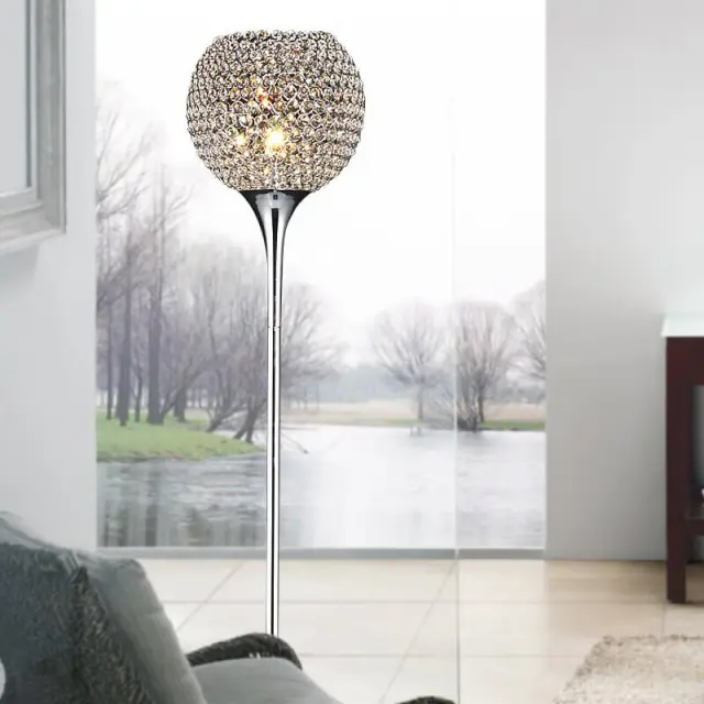 Modern Luxury Elegant Crystal Ball Living Room Floor Lamps Bedroom Floor Lamp Study Room Crystals Floor lights Golden/Silver