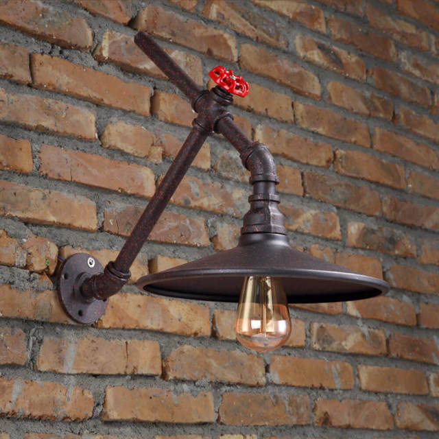 American Antique Metal Bar Counter Wall Lamp Stair Corridor Country Balcony Wall Lamp Industrial project Wall Lighting Fixtures