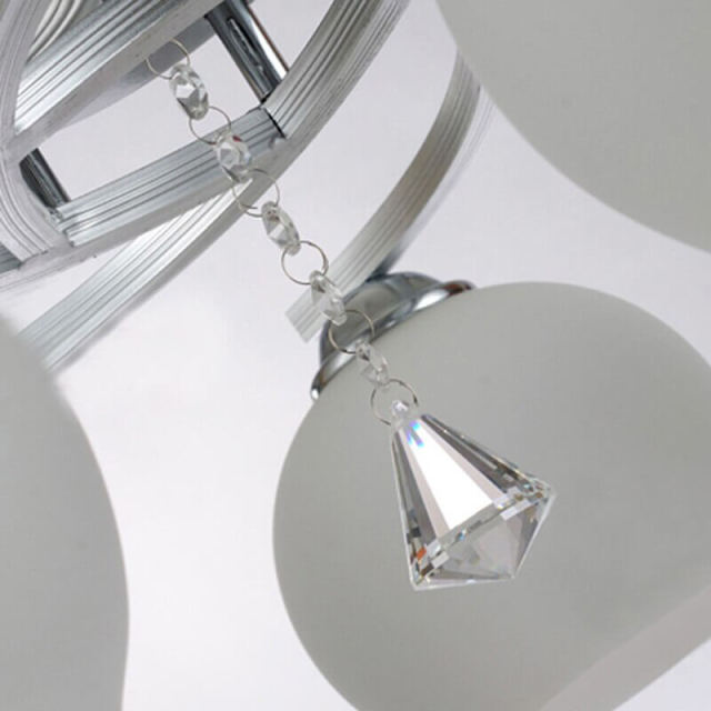 Modern Crystal Glass Living Room Ceiling Lights Fashion Childrens Bedroom Ceiling Lamp Study Room Ceiling Fixtures