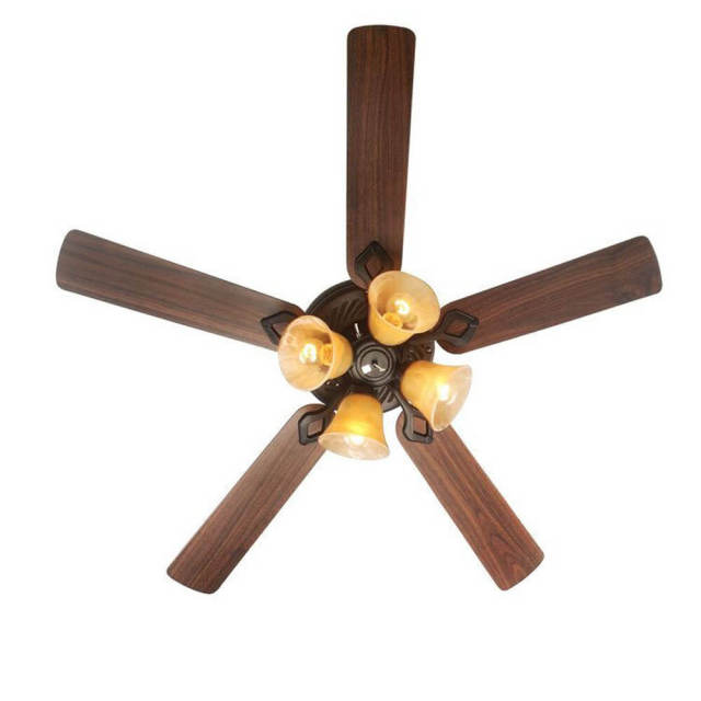 Ceiling Fans with Lights - European Vintage Ceiling Fan Light Kit - Brown 52 inches