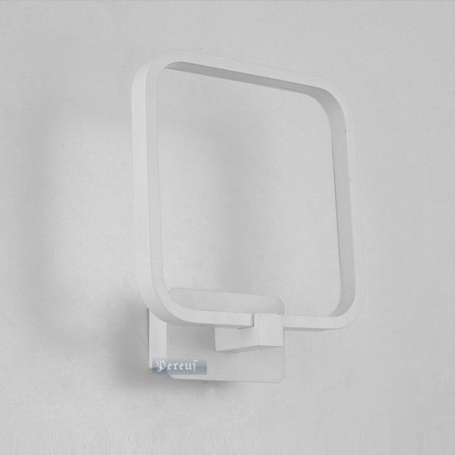 Modern 15W LED Bedroom Wall Light Square White Aluminum Frame Mirror Front Wall Sconce Creative Stair Corridor Bathroom Wall Lig