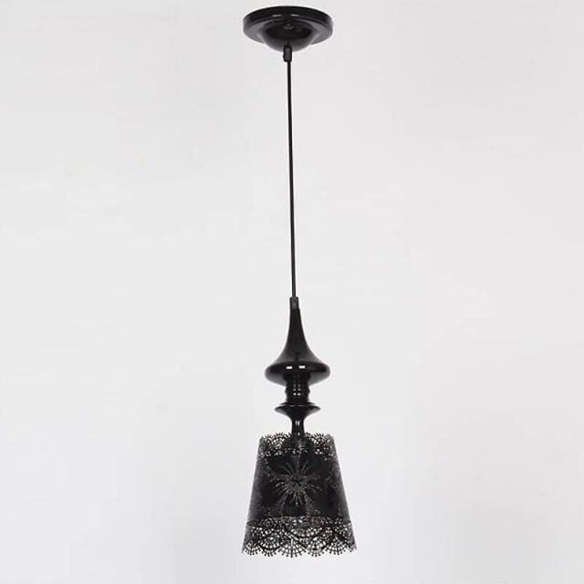 Painted Iron Lace Hollow Out Corridor Pendant Lights Fashion Restaurant Hanging Lamp Bar Cafe Kitchen Pendant Light