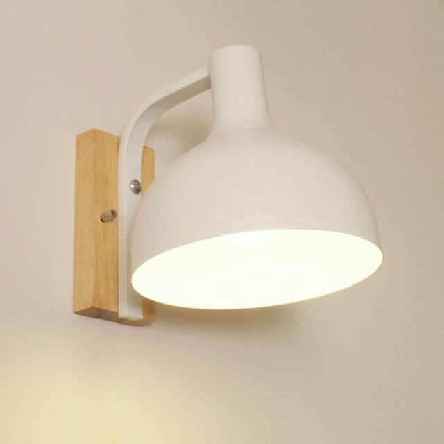 Modern Wooden Bedroom Wall Sconce Corridor Dining Room Wall Lamp Hallway Metal Lampshade Stair Case Wall Lights Fixture