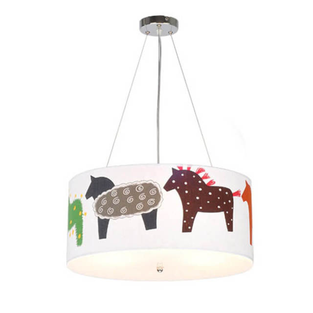 Rainbow Horses Kids Room Pendant Lamps Creative Cartoon Boy Girl Room Baby Room Pendant Light