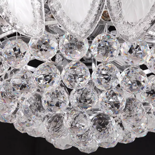 Luxury Modern Crystal Living Room Ceiling Lights European Restaurant Top K9 Crystal Scales glass Dining Room Ceiling Lamp