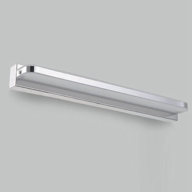 Modern LED Acrylic Bathroom Wall Lights Contracted Long White Plastic Panel Washroom Wall Lamp Mirror Front Wall Sconces