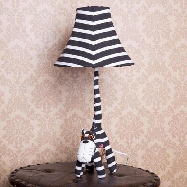 Animal Table Lamp Cartoon Style Monkey Cat Bedside Night Light