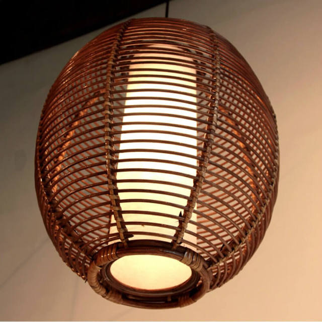 Rattan Pendant Light Southeast Asia Stylish Oval Pendant Lamp Lighting For Restaurant