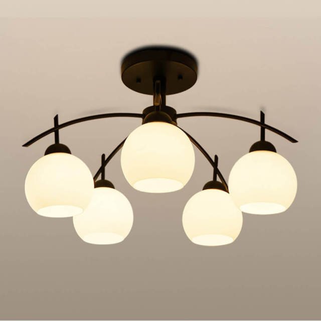 Modern Glass Shade Bedroom Ceiling Light Creative Dining Room Restaurant Ceiling Lamp Study Room Ceiling Lamps