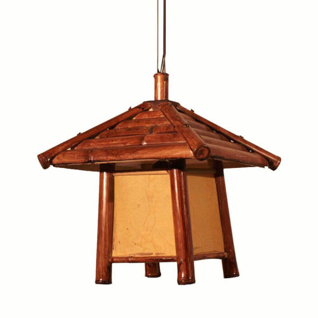 natural Southeast Asia Bamboo House Pendant Lights Stair Case Haning Lights Dining Room Corridor Hallway Ceiling Pendant Lamps