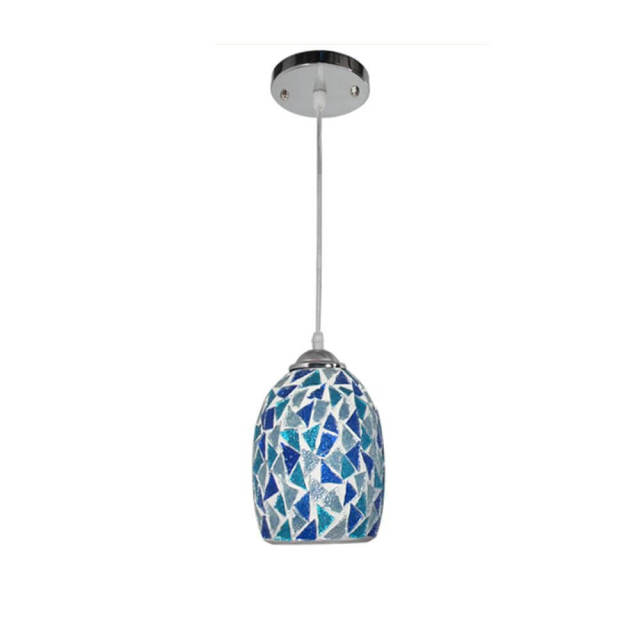 Mediterranean Blue Mosaics Dining Room Pendant Lamps Classic Kitchen Pendant Lamp Bar Cafe Shops Pendant Light