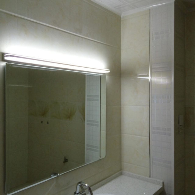 Modern LED Acrylic Bathroom Wall Lights Contracted Long White Plastic Panel Washroom Wall Lamp Mirror Front Wall Sconces