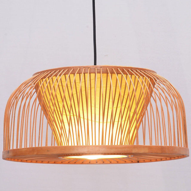 South Asian bamboo Dining Room Pendant Lamp Hand-Made Japanese Restaurant Pendant Lights Country Rustic Hanging Lamps