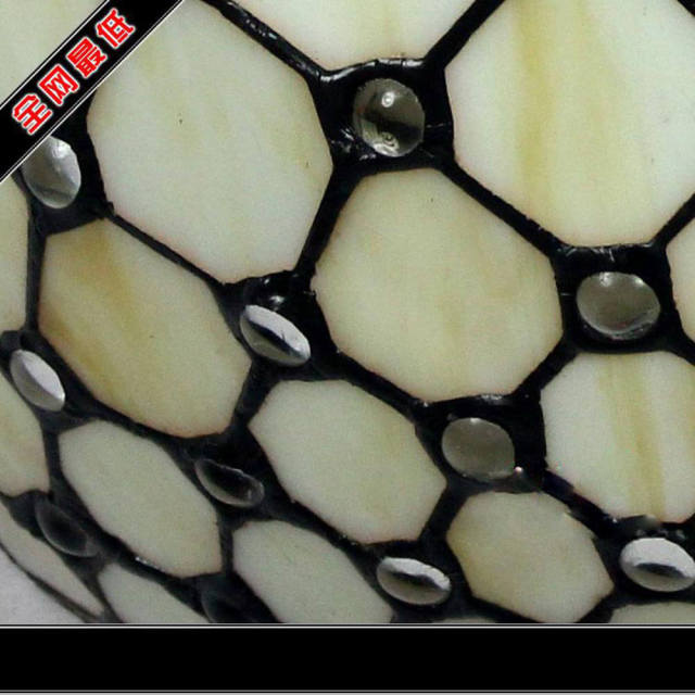 Tiffany Beige Lattice Corridor Wall Lights Bedroom Bedsides Semi European Wall Sconce Beads Balcony Hallway Wall Light