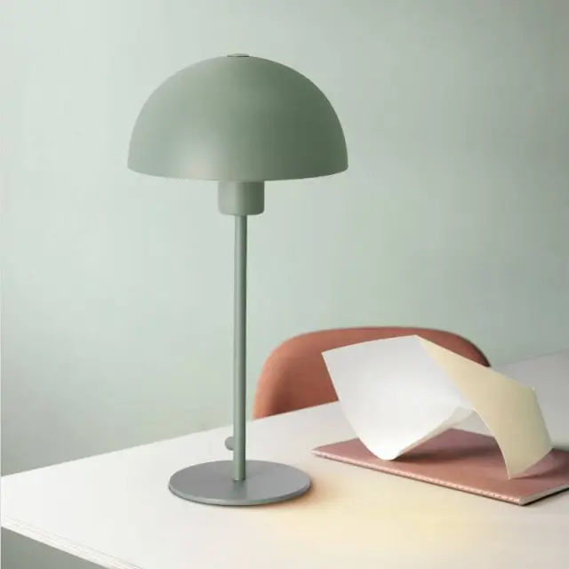 Modern Bedroom Bedsides Table Light Painted Metal Umbrella Lampshade Study Room Desk Lamps Recreation Table Lighting Fixture