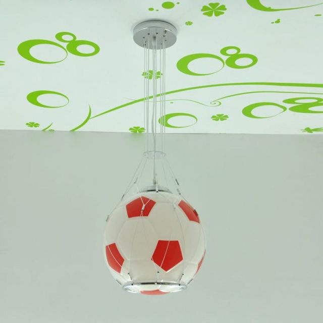 Modern Football Basketball Childrens Room Pendent Lights Creative Cartoon Kid Bedroom Lamp Boys Room Pendant Light