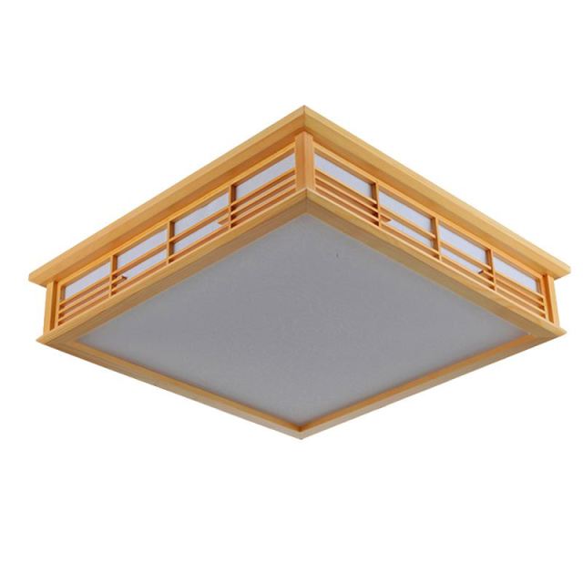 OOVOV LED Wooden Bedroom Ceiling Lamps Modern Study Room Ceiling Light Living Room Restaurant Ceiling Lamp Fixtures 35cm/45cm