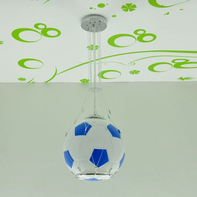 Modern Football Basketball Childrens Room Pendent Lights Creative Cartoon Kid Bedroom Lamp Boys Room Pendant Light