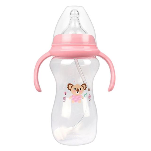 PP Wide-caliber Baby Bottle Fall-resistant Baby Bottles Flatulence-resistant Silicone Milk Bottle Feeding Bottle 240ml/300ml