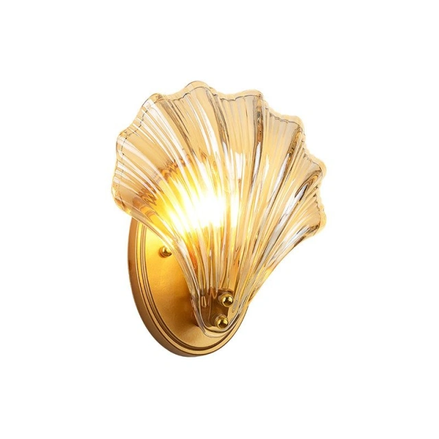 OOVOV American Shell Living Room Wall Lights Study Room Bedroom Dining Room Corridor Balcony Wall Lamps E14