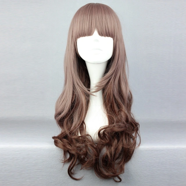 Cute Lolita Long Waves Roll Wig Animation Wig Cosplay Wigs Gradient Color