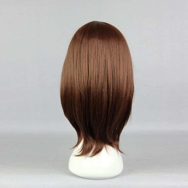 Brown Small Roll Lady Wigs 15.7 inch Women Cosplay Animation Wig Wolf Girl and Black Prince Shinohara Erika / Yoshioka Futaba / Sasada Jun Cos Wig